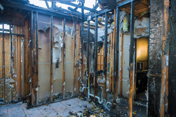 Professional Fire Damage Removal technician working in New Lisbon, NJ